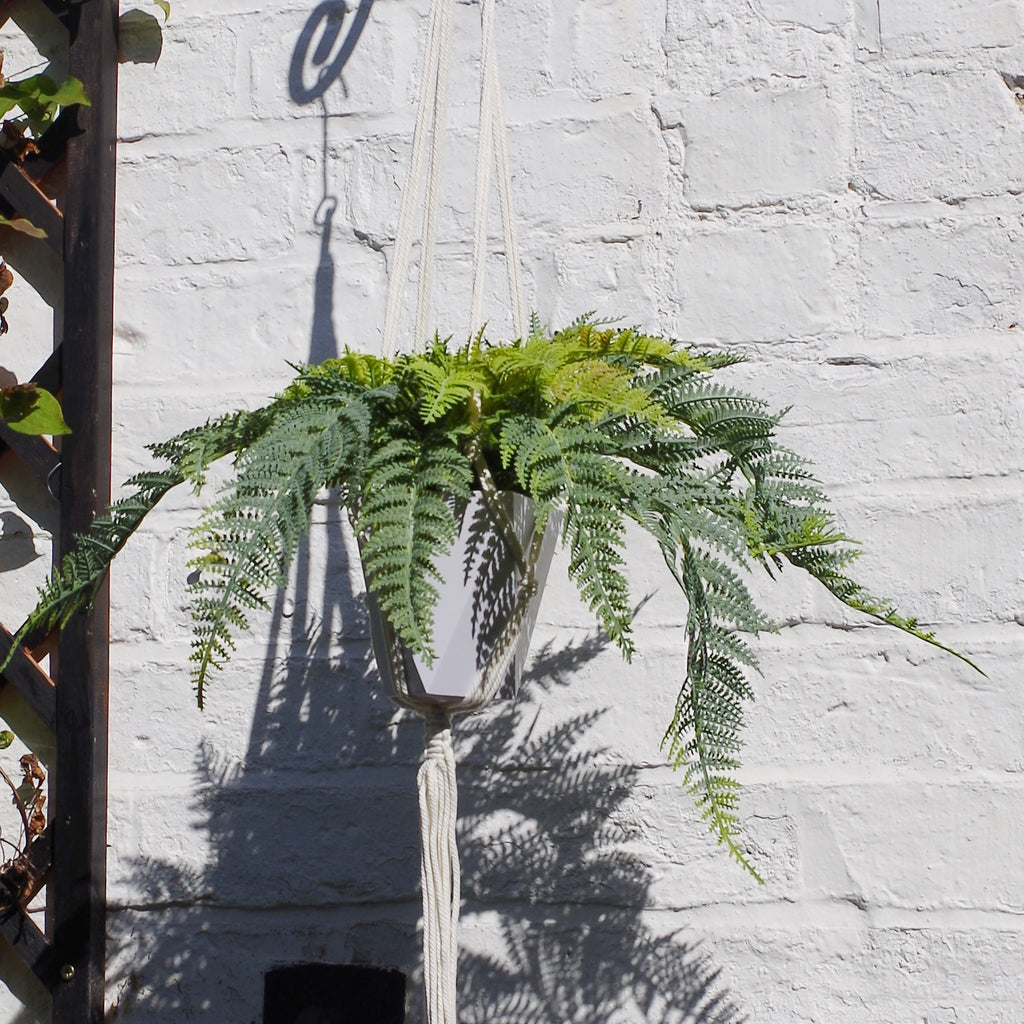 Potted Realistic Artificial Urban Jungle Hanging Fern Plant