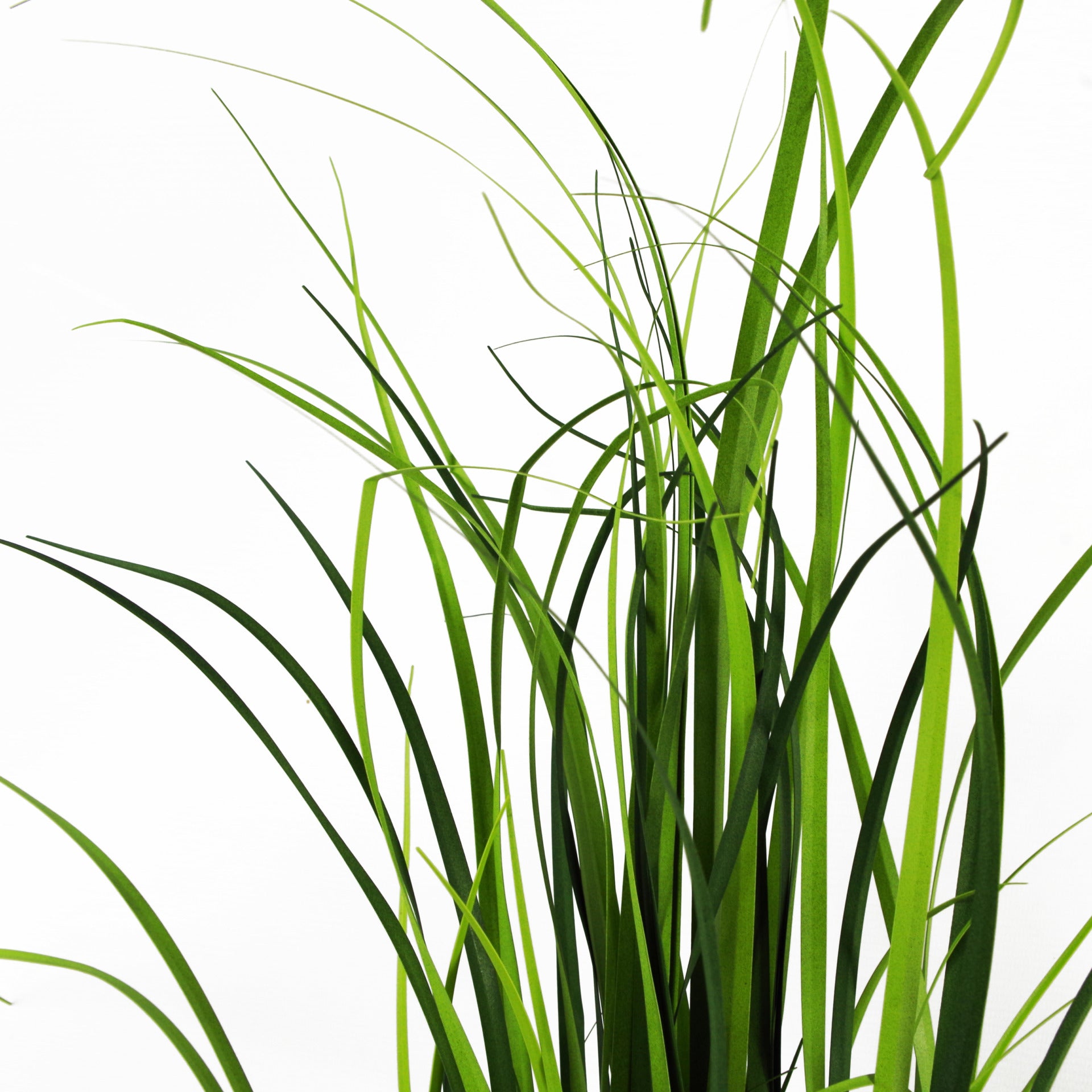 Artificial Grass Plant With Blue Ceramic Planter