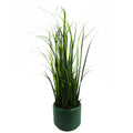 60cm Artificial Grass Plant With Green Ceramic Planter
