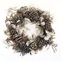 60cm (24") Large Luxury Christmas Silver Sparkle Glitter Pine Cone Foliage Floristry Wreath