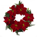 60cm (24") Large Luxury Christmas Poinsettia & Foliage Floristry Wreath