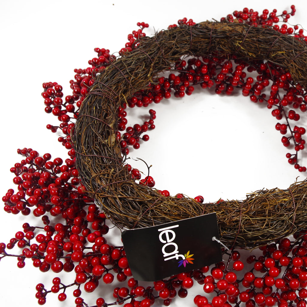 60cm (24") Large Luxury Christmas Red Berry Floristry Wreath