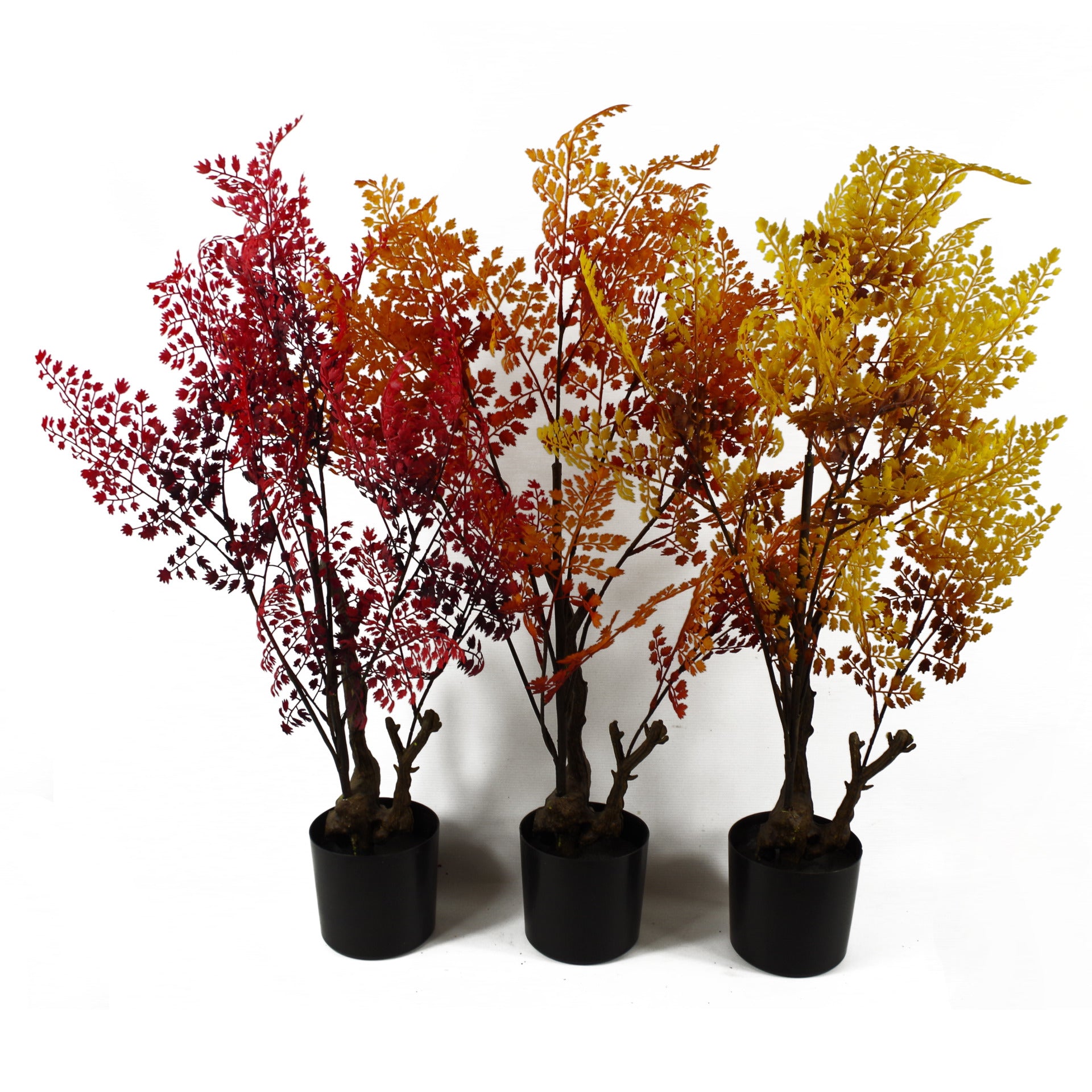 70cm Artificial Autumn Orange Fern Tree Plant