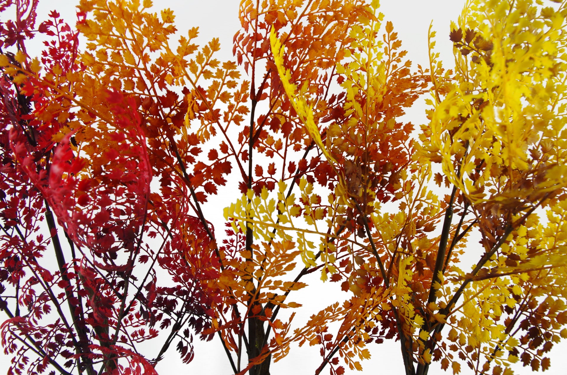 70cm Artificial Autumn Red Fern Tree Plant