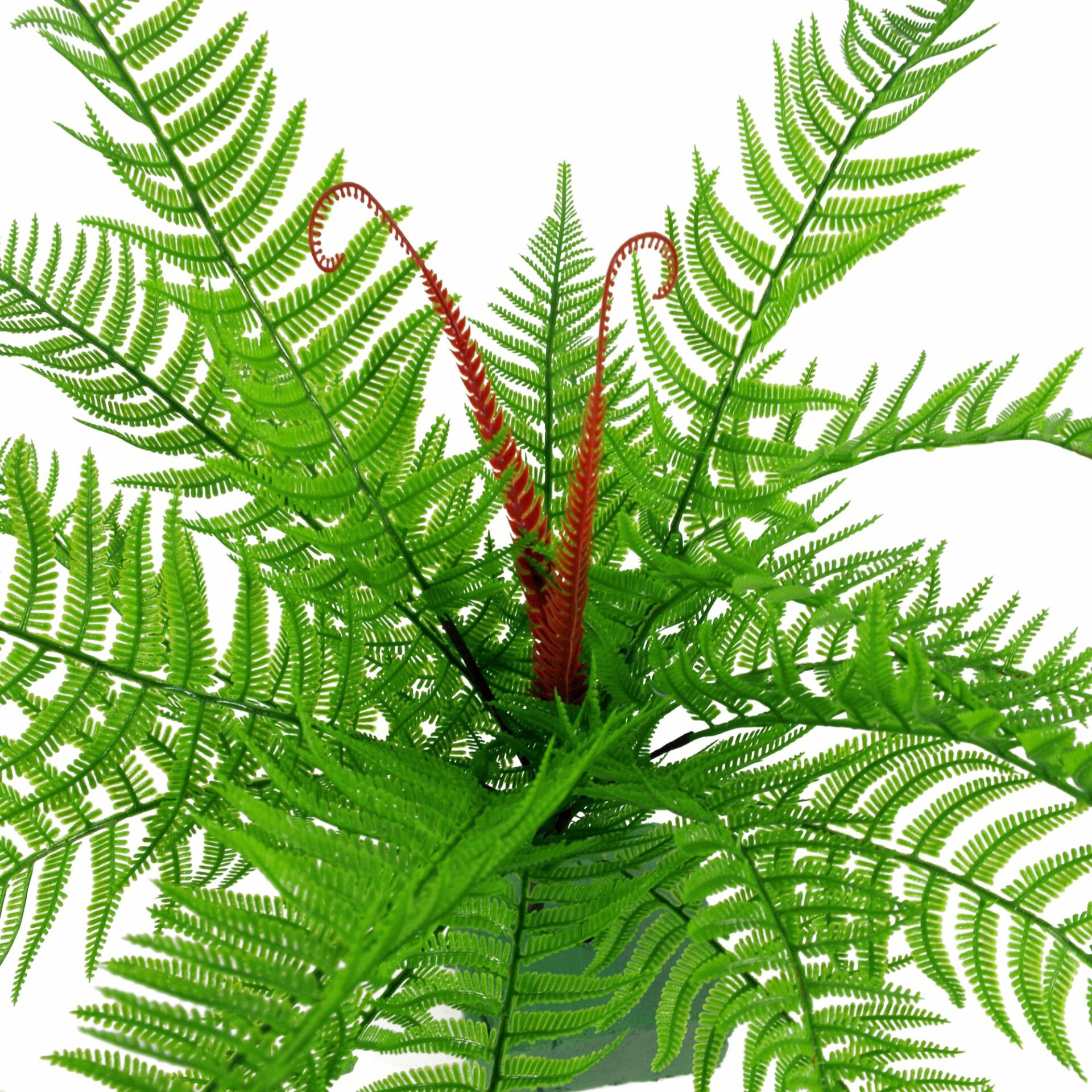 6 x 60cm Artificial Bushy Dixie Wood Fern Dark Green Plant
