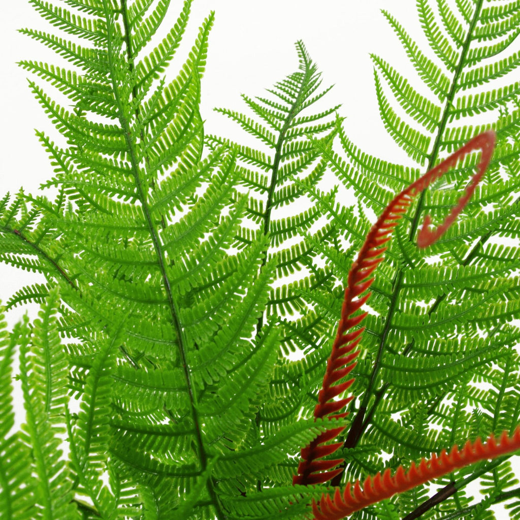6 x 60cm Artificial Bushy Dixie Wood Fern Dark Green Plant