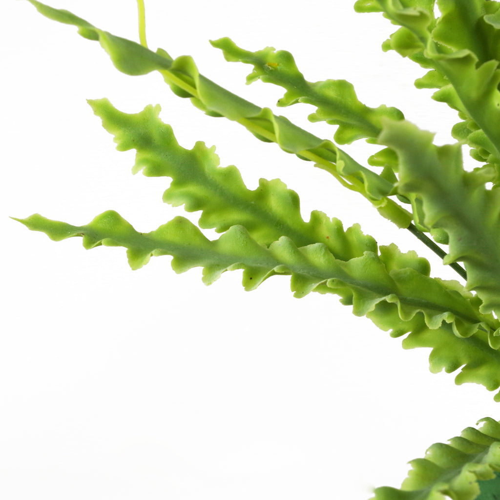 45cm Ceramic Planter With Stand And Artificial Fern Plants