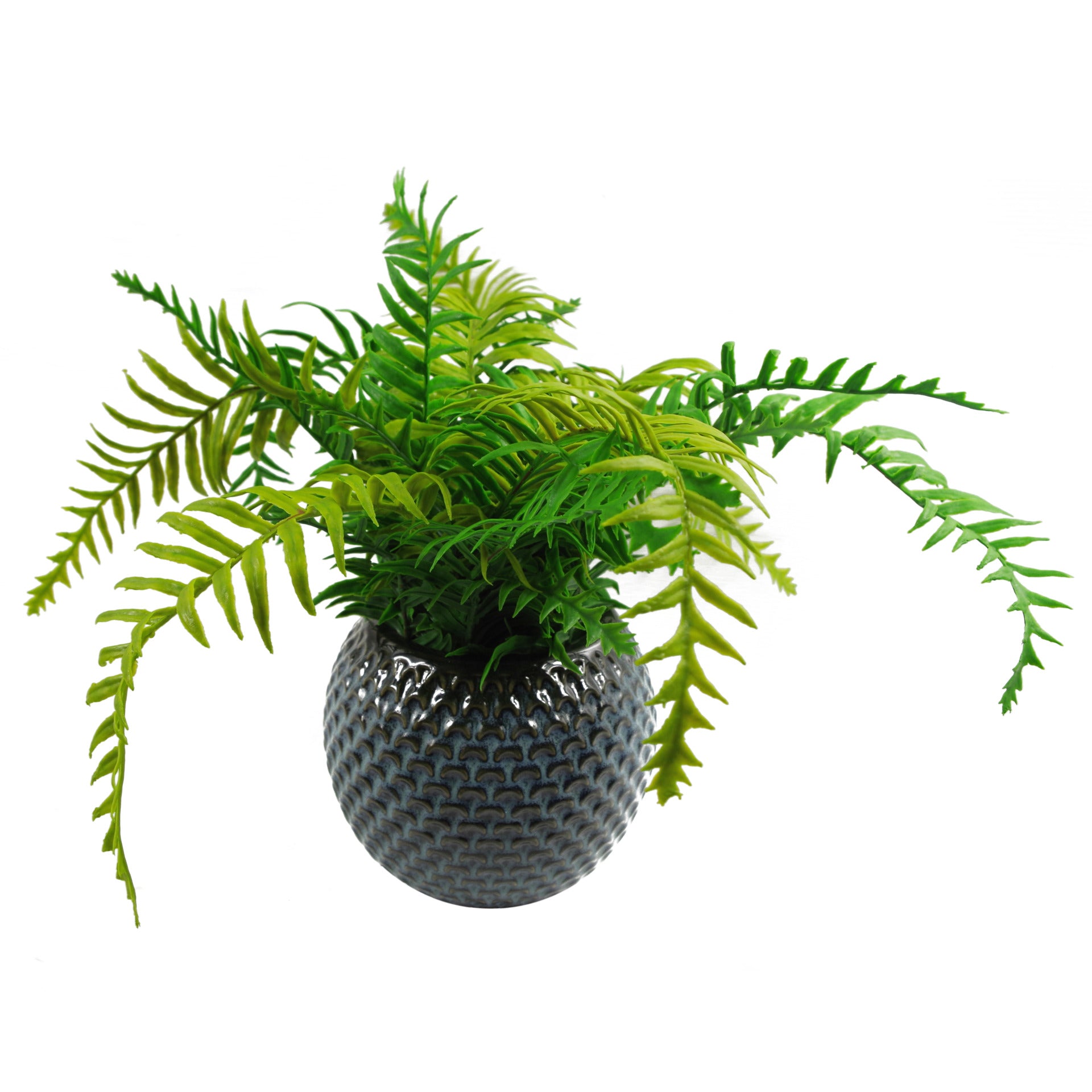 Blue Ceramic Plant Pot 15 x 15 x 12.5cm