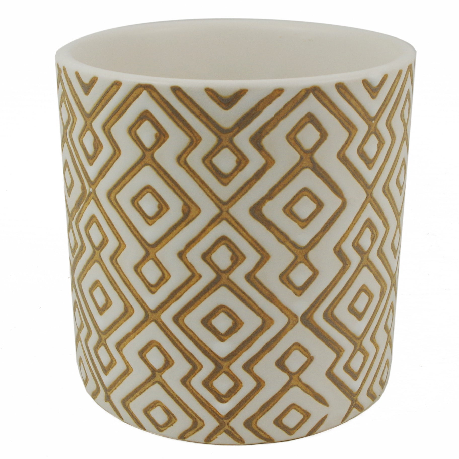 Grey Geometric Planter Plant Pot 12 x 12 x 12cm