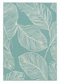 Terrace Leaf Aqua Rug