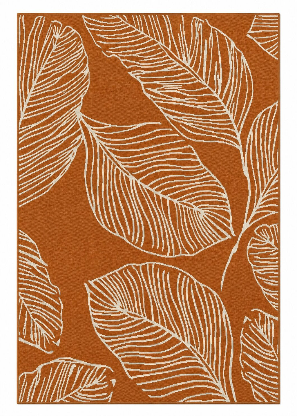 Terrace Leaf Terracotta Rug