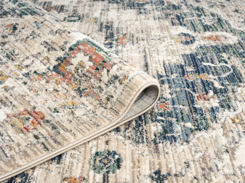 Nova Loki Cream / Blue Rug