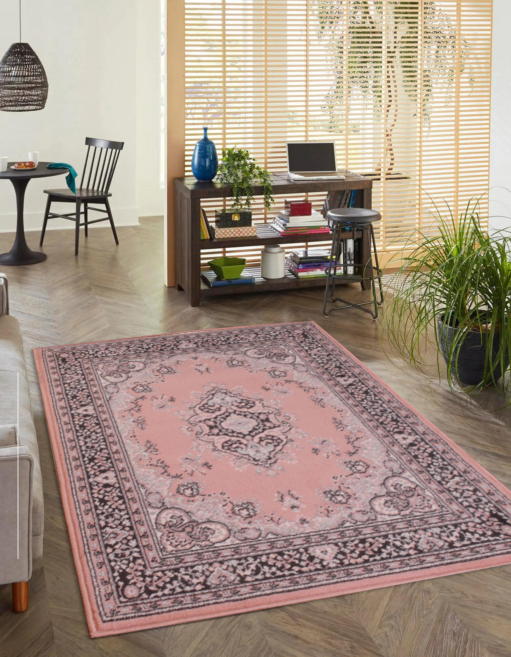Traditional Poly Lancashire Blush Rug
