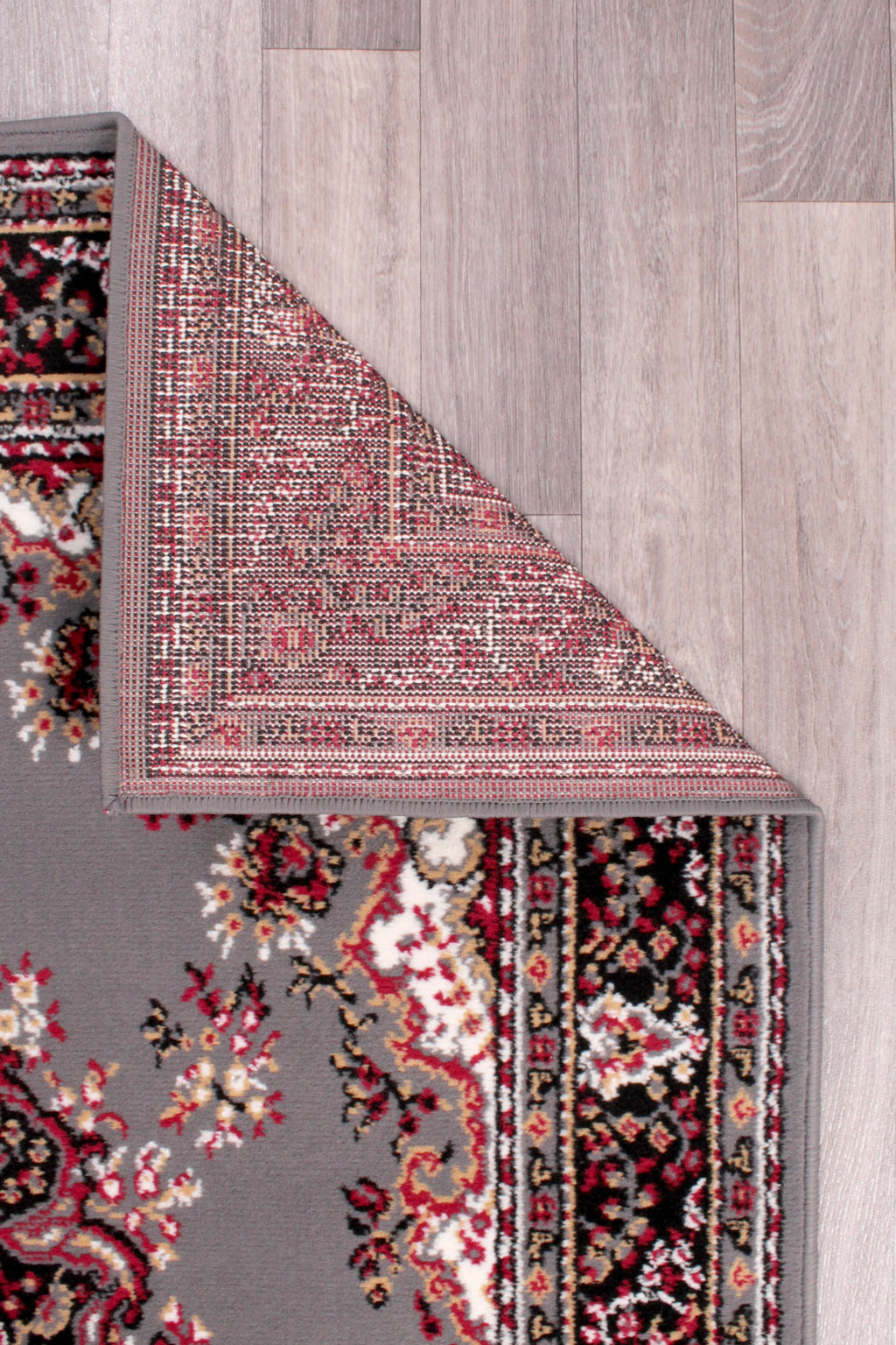 Traditional Poly Lancashire Grey Rug