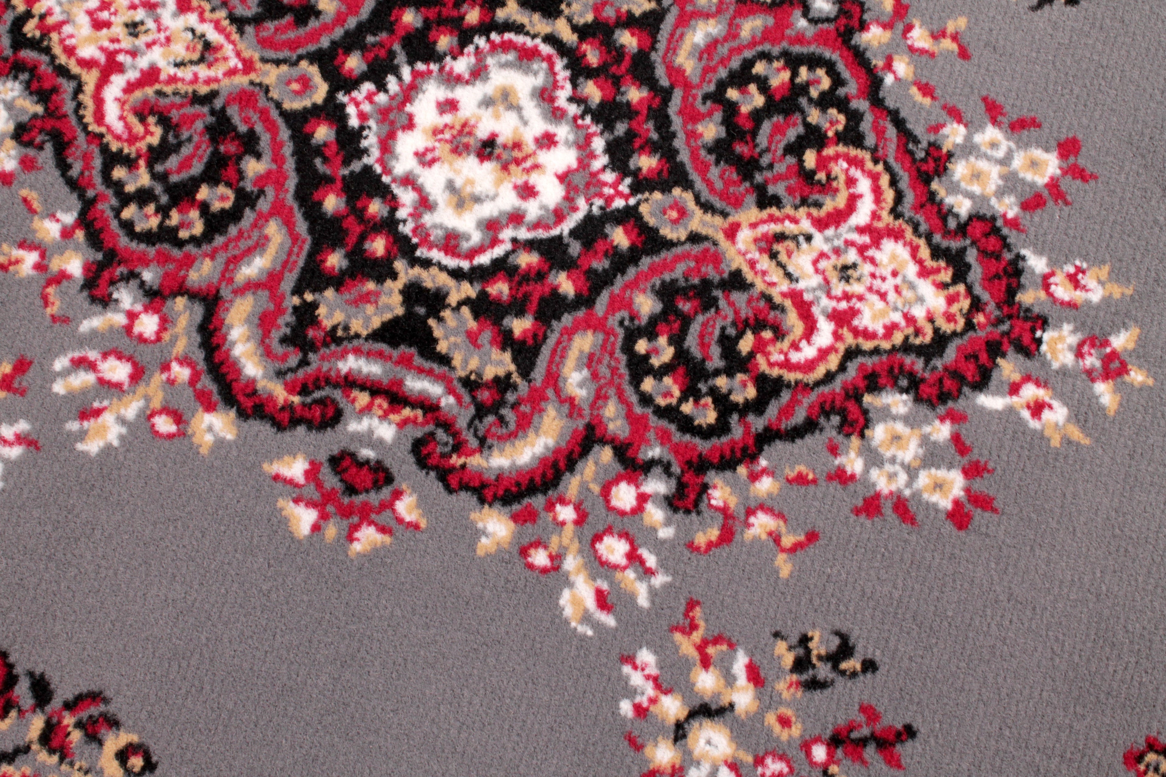 Traditional Poly Lancashire Grey Rug