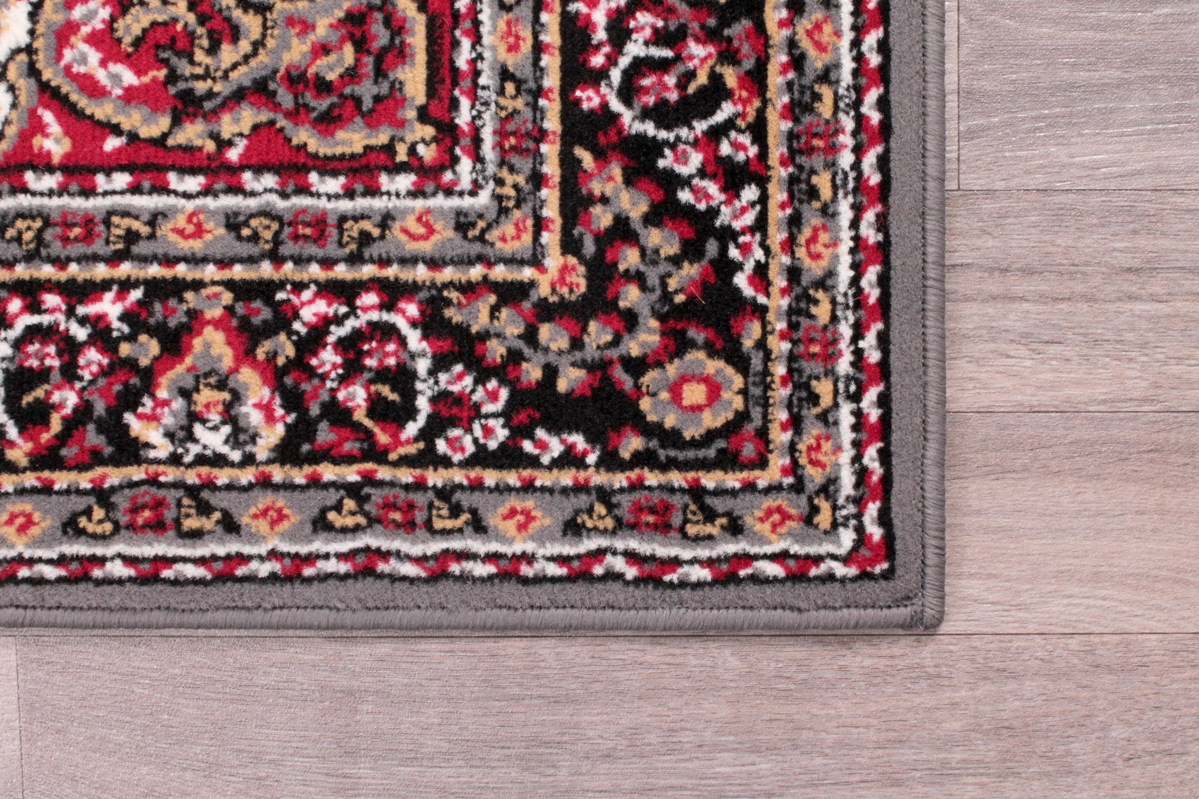 Traditional Poly Lancashire Grey Rug