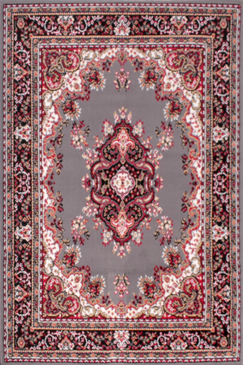Traditional Poly Lancashire Grey Rug