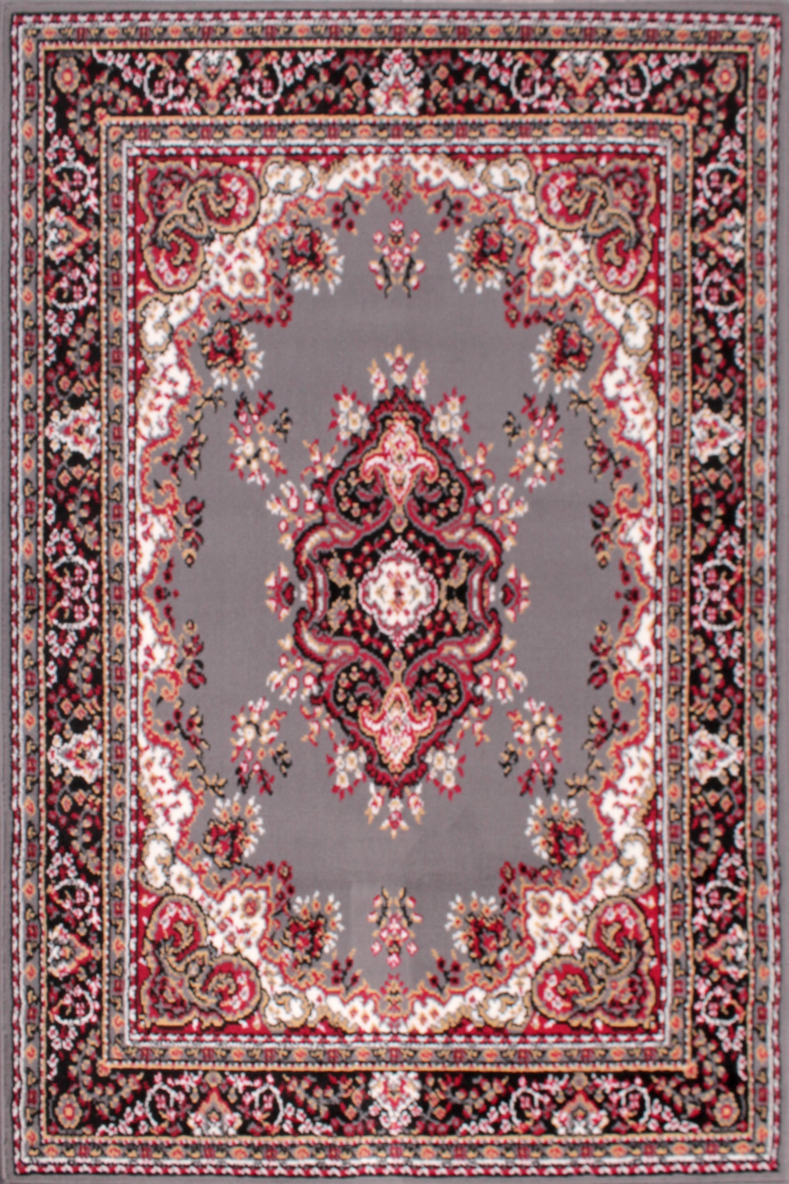 Traditional Poly Lancashire Grey Rug
