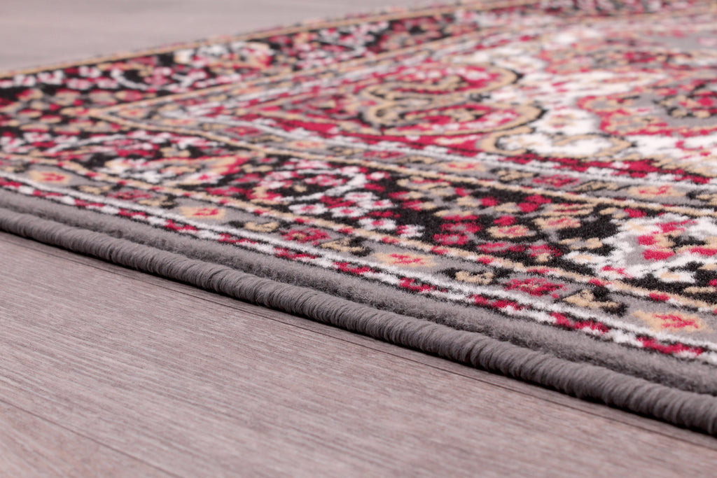 Traditional Poly Lancashire Grey Rug