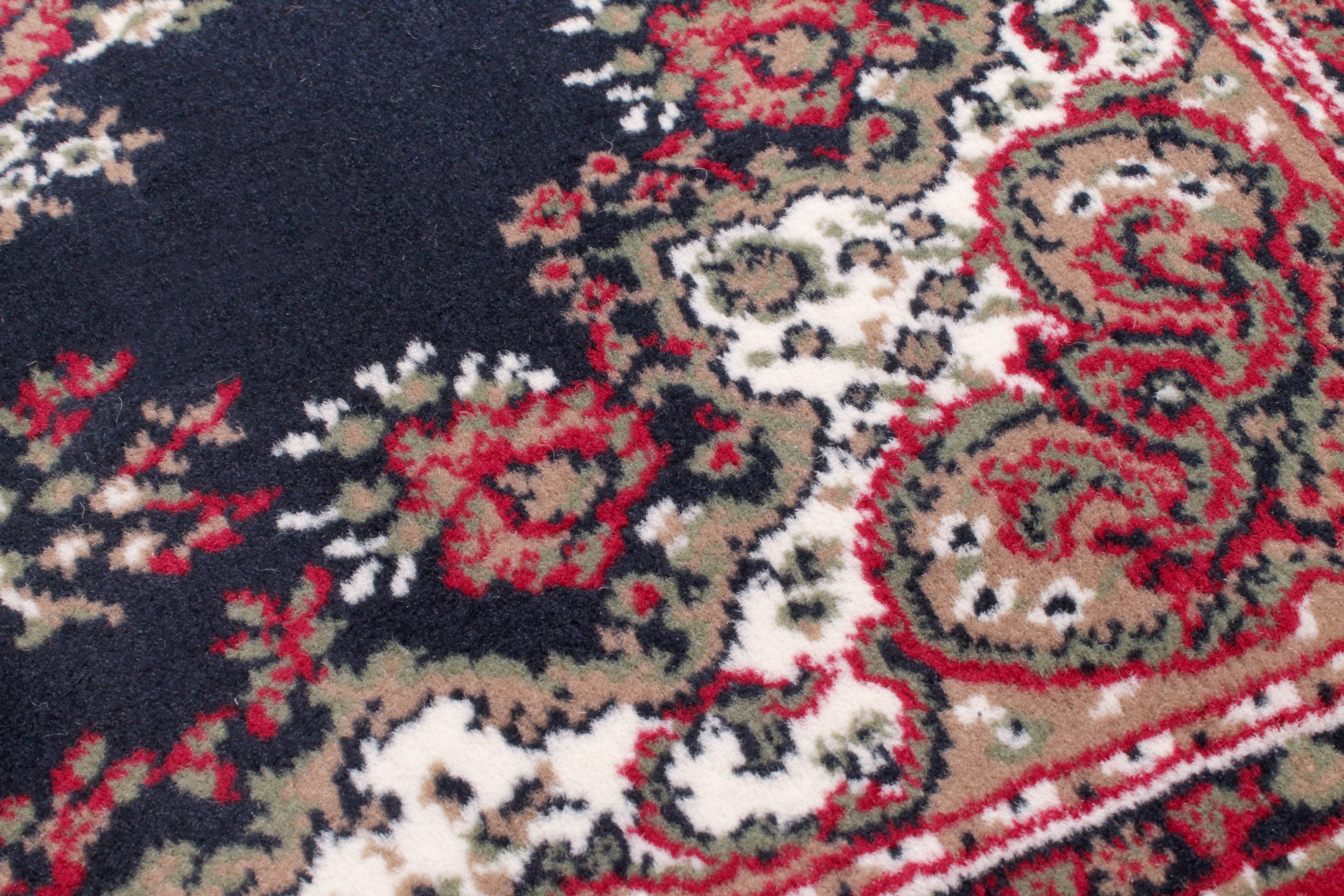 Traditional Poly Lancashire Navy Rug