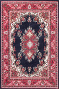 Traditional Poly Lancashire Navy Rug