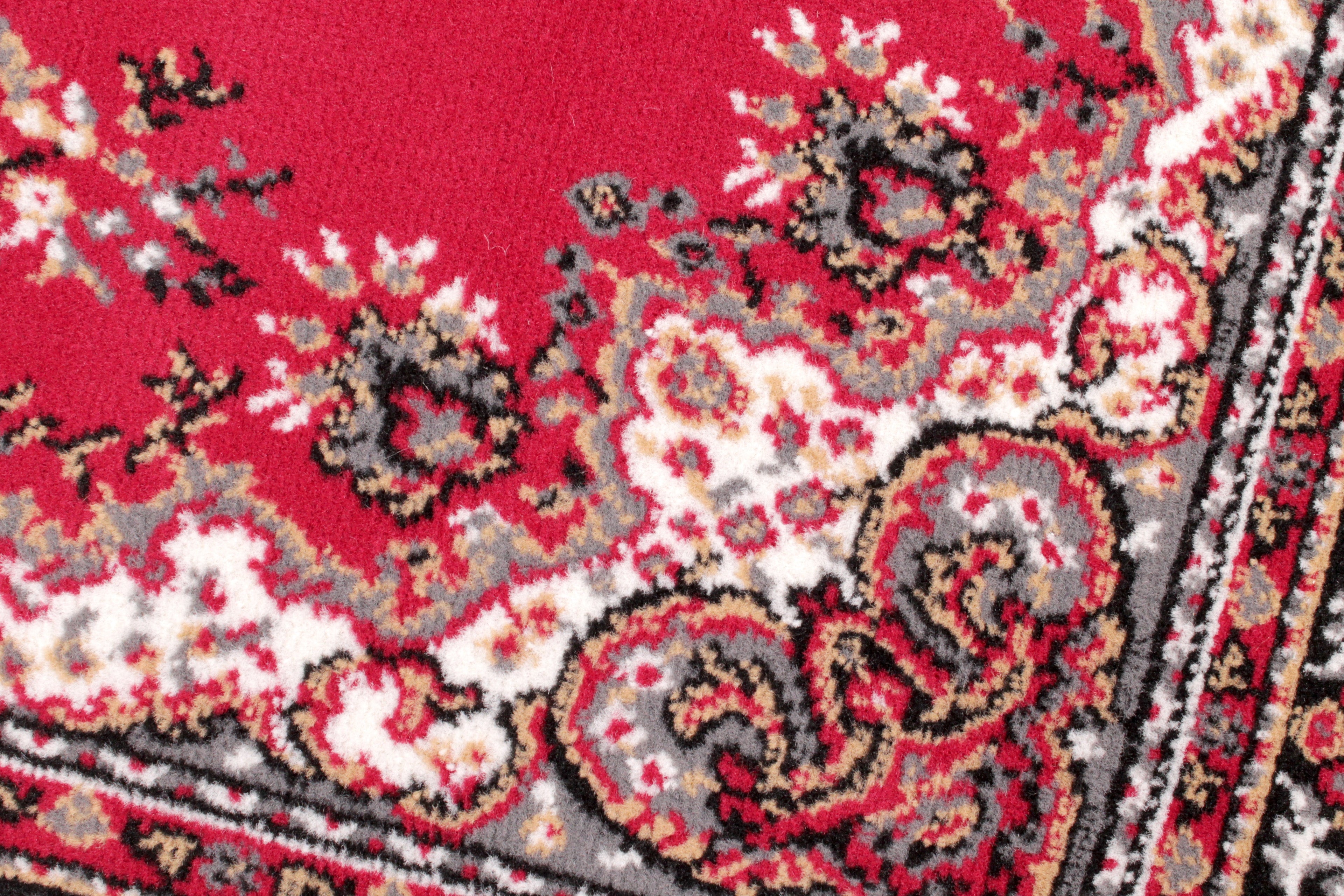 Traditional Poly Lancashire Red Rug