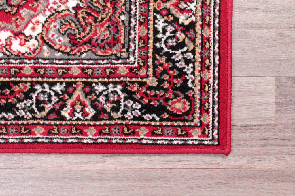 Traditional Poly Lancashire Red Rug