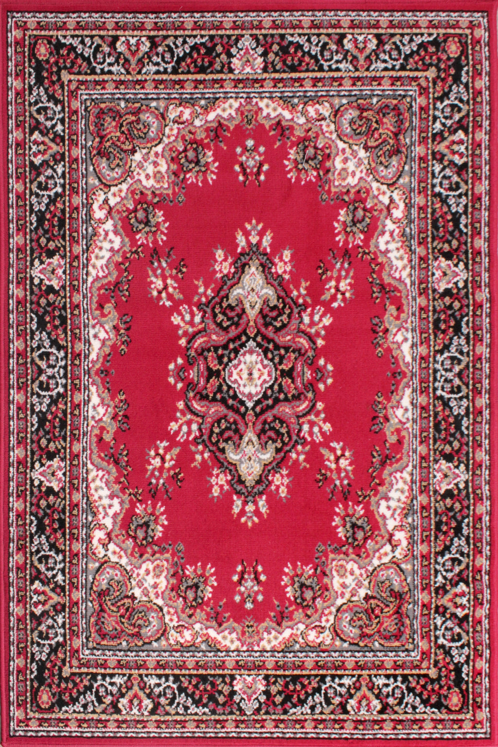 Traditional Poly Lancashire Red Rug