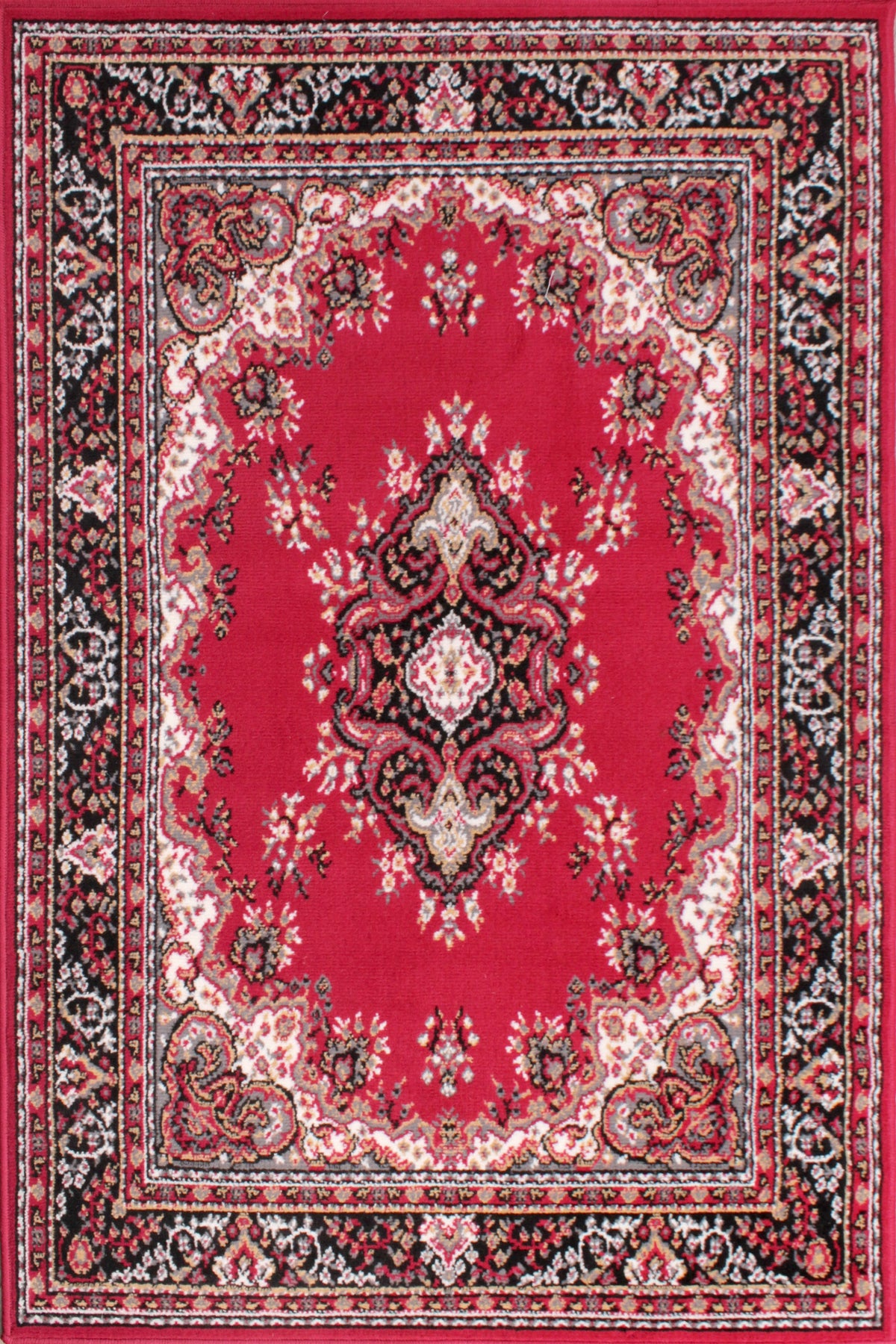 Traditional Poly Lancashire Red Rug