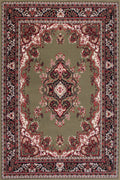 Traditional Poly Lancashire Green Rug