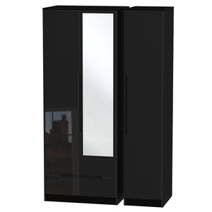 Tall Triple 2 Drawer Mirror Robe