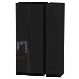 Tall Triple Plain + Drawer Robe