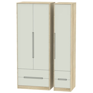 Tall Triple 2 Drawer + Drawer Robe