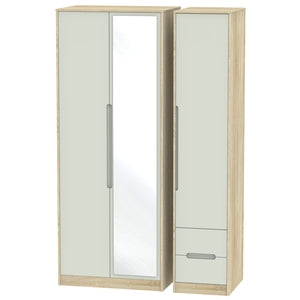 Tall Triple Mirror + Drawer Robe