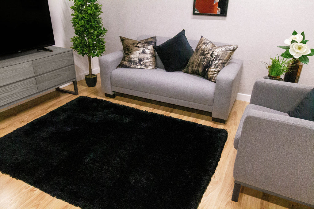 Mayfair Plain Black Rug