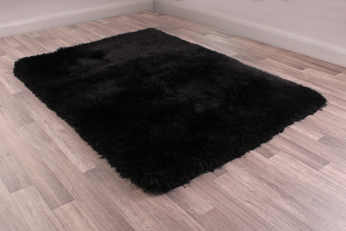 Mayfair Plain Black Rug