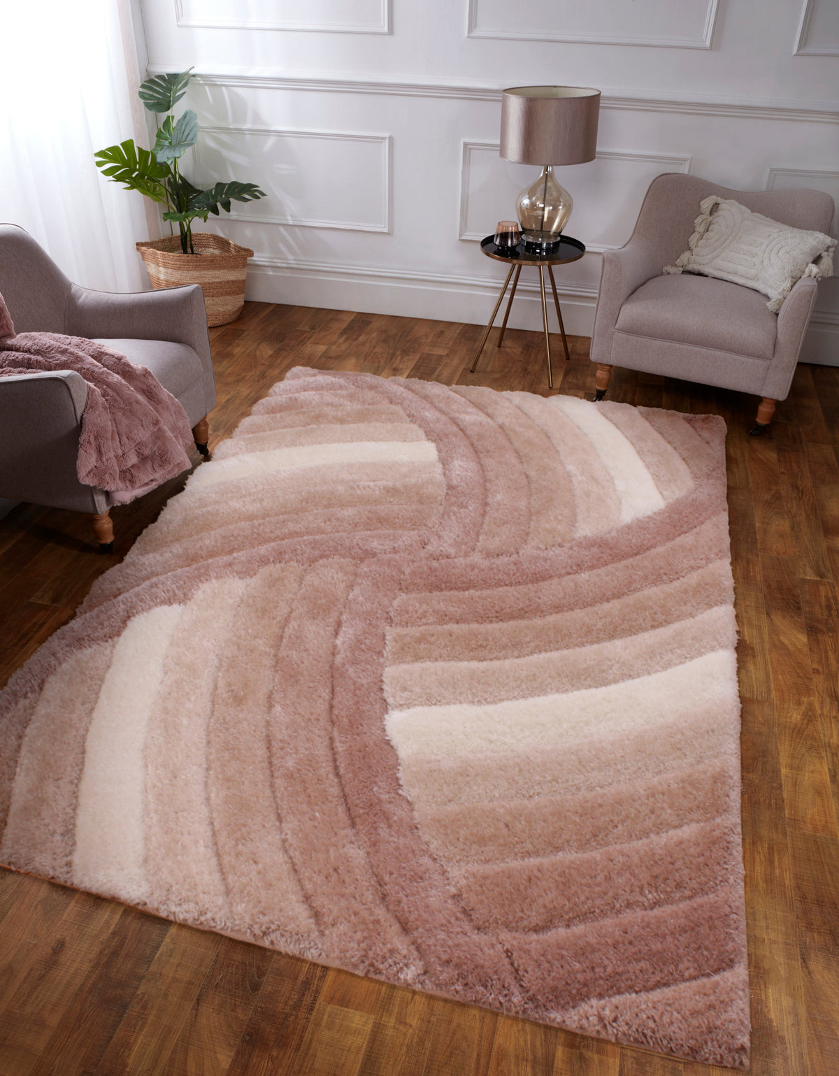 3D Carved Mumbai Natural Rug