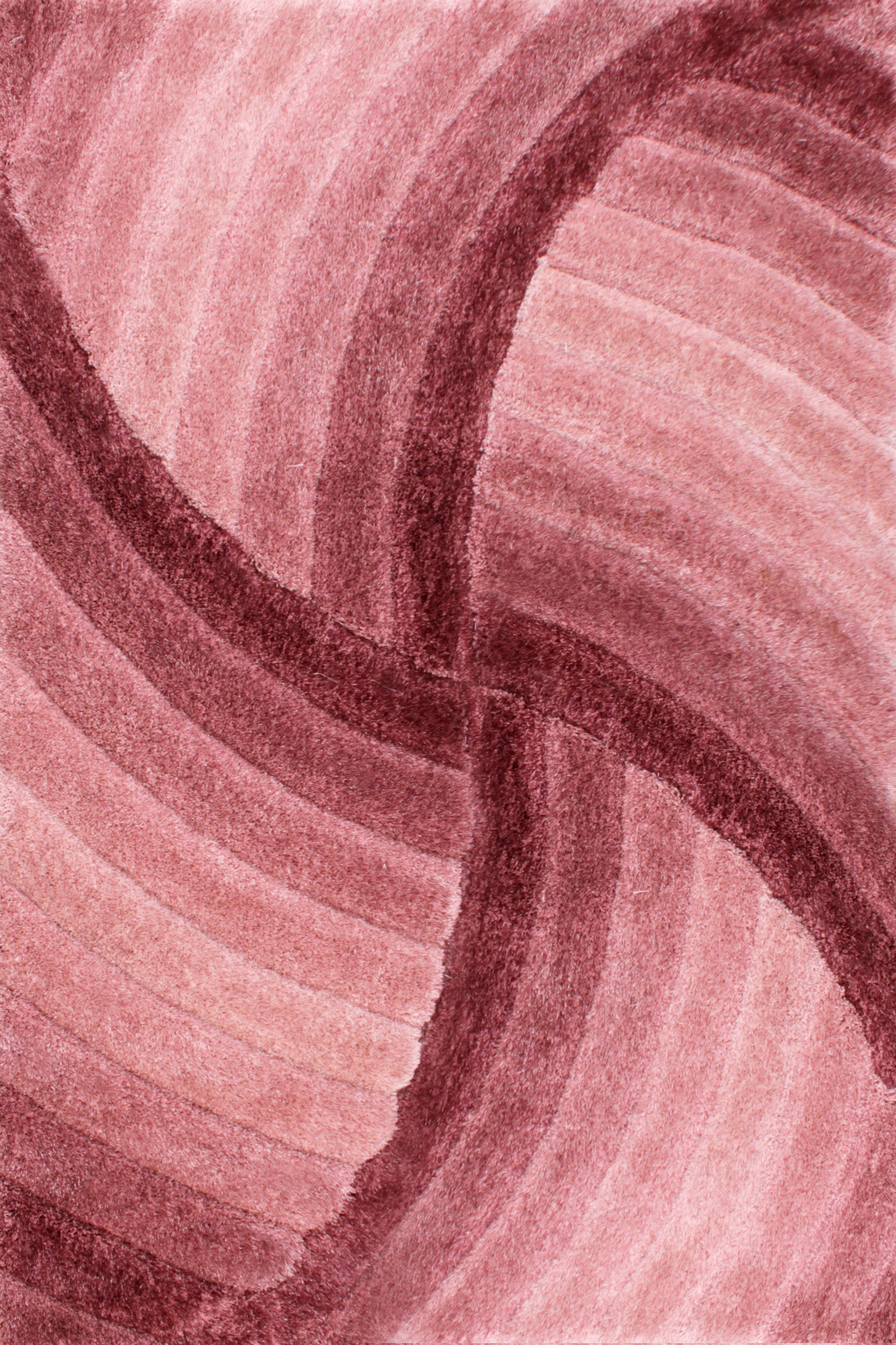 3D Carved Pink Rug