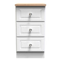 NOR001 3 Drawer Bedside
