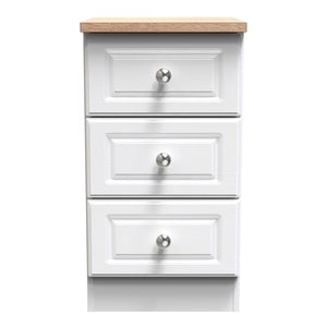 NOR001 3 Drawer Bedside