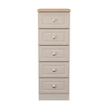 NOR003 5 Drawer Bedside