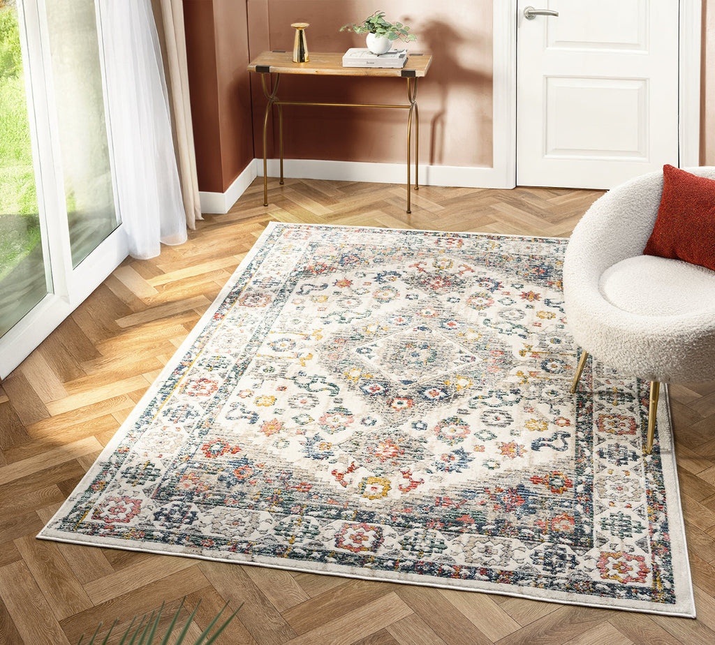 Nova Oscar Cream / Blue Rug