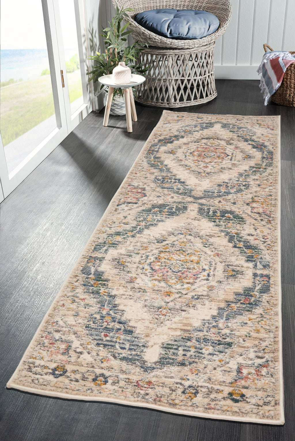 Nova Loki Cream / Blue Rug