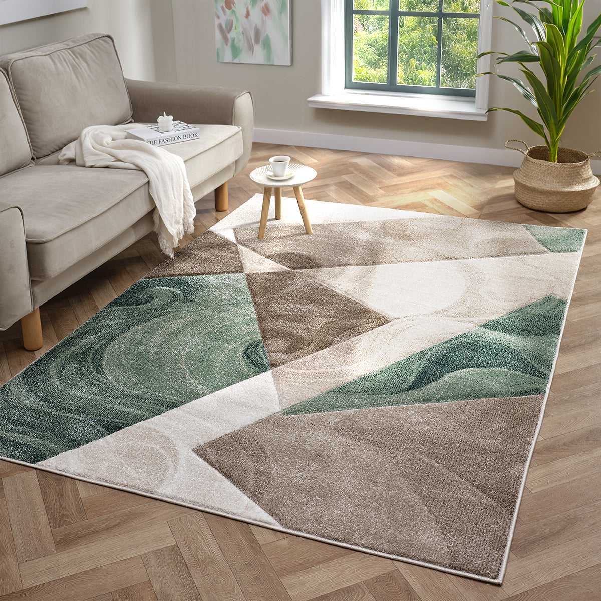 Orbit Runar Green Rug