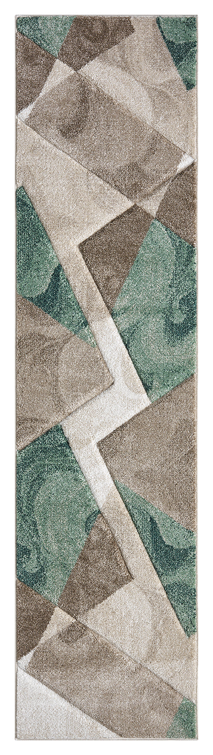 Orbit Runar Green Rug