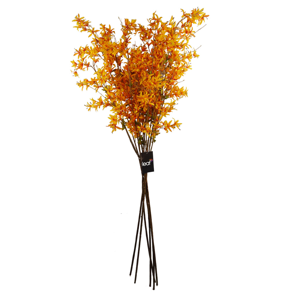 6x 130cm Yellow Blossom Floral Spray Artificial