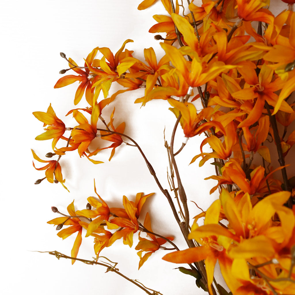 130cm Yellow Blossom Floral Spray Artificial