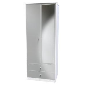 2ft6in 2 Drawer Mirror Robe