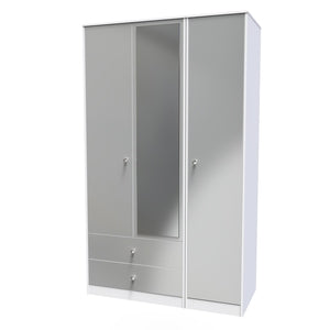 Triple 2 Drawer Mirror Robe