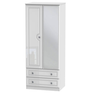 2ft6in 2 Drawer Mirror Robe